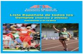 Lista española de todos los tiempos (marcas y atletas).
