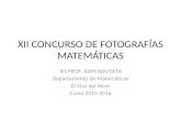 XII Concurso de fotografías matemáticas