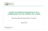 Dades de Residus Municipals 2014 de les comarques de les Terres de l'Ebre