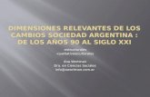 Dimensiones relevantes de los cambios sociedad argentina