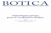 6.- Etimologías griegas para el vocabulario médico