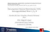 Documentos Clínicos Electrónicos. CDA. Interoperabilidad Nivel 1,2 ...