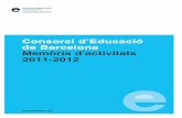 Memòria d'activitats del Consorci d'Educació. Curs 2011-2012