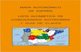 Mapa autonómico de España. Lista alfabética de comunidades ...