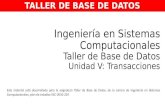 Taller de Base de Datos - Unidad 5  transacciones