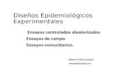 [II EPI] Diseños Epidemiológicos Experimentales