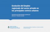 Evolución del empleo  registrado del sector privado en los principales centros urbanos PrimerTrimestre 2016