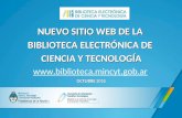 Nuevo sitio web de la  biblioteca electrónica de  ciencia y tecnología
