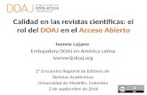 Calidad en las revistas científicas: el rol del DOAJ en el Acceso Abierto