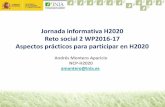 H2020. Criterios de evaluación y consejos prácticos para la elaboración de propuestas H2020. Andrés Montero Aparicio. INIA.