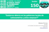 Gobierno Abierto en los Gobiernos Locales de Latinoamérica (sesión 150)