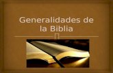 Generalidades de la biblia