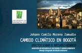 Cambio climático en Bogotá eféctos sobre el recurso hídrico