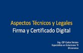 Aspectos Técnicos y Legales - Firma y Certificado Digital