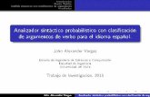 Integración de un analizador sintáctico probabilístico con un clasificador de argumentos de verbo para el idioma español.