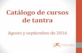 Catálogo de cursos de tantra. Agosto y septiembre 2016