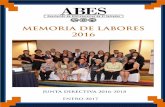 MEMORIA DE LABORES ABES 2016