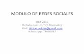 Modulo de Redes Sociales resumido. Diaconía 10/2015