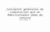 Unidad1 conceptos generales de computación que un administrador debe