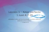 Lección 1 - Amor perfecto