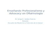 Profesionalismo y Advocacy en Oftalmología