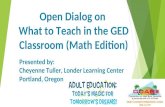 GED Math Presentation 2017