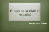 El uso de la tilde en español