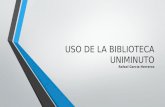 USO DE LA BIBLIOTECA UNIMINUTO Taller 3