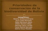prioridades de conservacion de la biodiversidad de Bolivia