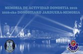 Memoria de actividad Donostia 2016 // 2016ko Donostiako jardudera-memoria