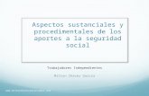 Aspectos sustanciales y procedimentales de los aportes a la seguridad social - Milton Chávez García