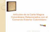 La constitución política y el comex colombiano
