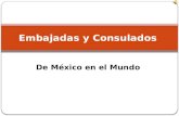 Embajadas y consulados de mexico en el mundo