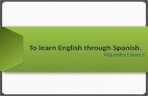 Aprender inglés a través del español