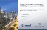 Balance Económico de Panamá 2015 y Perspectivas 2016 - Foro de Capital Financiero - oct. 2015