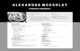 Alexandra McCaulay CV