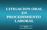 Litigacion oral procedimiento  laboral