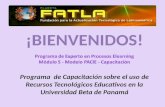 Programa  de capacitación sobre el uso de recursos tecnológicos educativos en la universidad beta de panamá