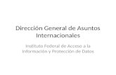 Dirección General de Asuntos Internacionales / Instituto Federal de Acceso a la Información y Protección de Datos