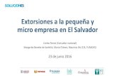 Presentación:  estudio “extorsiones a micro y pequeña empresa de El Salvador”