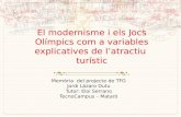 El Modernisme i els Jocs Olímpics com a variables explicatives de l'atractiu turístic