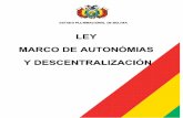 Ley n 031   ley marco de autonomías y descentralización