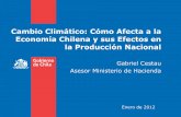 Cambio Climático: cómo afecta a la economía Chilena y sus efectos en la producción nacional, Gabriel Cestau, Ministerio de Hacienda
