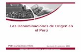 Las Denominaciones de origen en el Peru