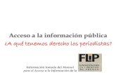 Acceso a la información en colombia