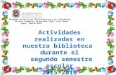 Actividades Segundo Semestre Biblioteca 2015-2016
