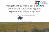 Finançament Europeu i Medi Ambient: entitats i altres organitzacions