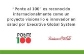 “Ponte al 100” es reconocido internacionalmente como un proyecto visionario e innovador en salud por Executive Global System