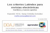 Los criterios Latindex para revistas electrónicas (in Spanish)