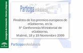 Cómo votar por Participa En Andalucía en los premios Epractice